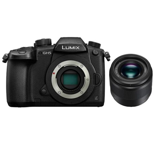 Panasonic Lumix GH5 Mirrorless Micro Four Third Digital Camera with 25mm f1.7 Lens